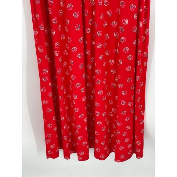 Lands End Maxi Dress Women’s Large Red Tank Sleeveless Long‎ Bright Cherry Print - Picture 12 of 12